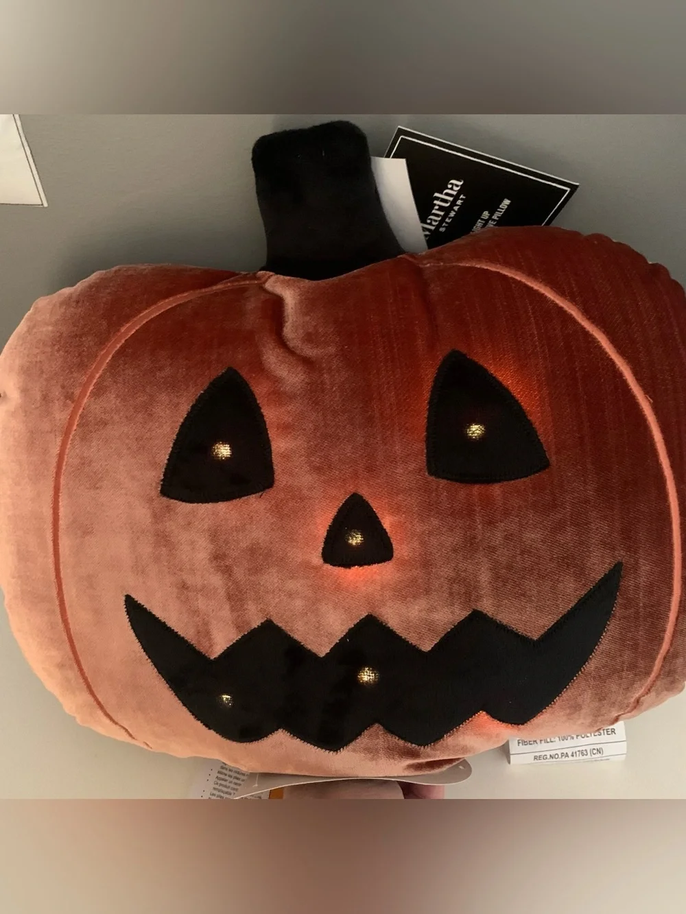 Marta Stewart Halloween decorative pillow light up